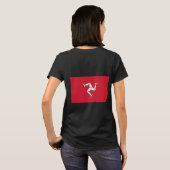 Dames Fleece Jogger met Isle of Man vlag, Verenigd T-shirt (Achterkant volledig)