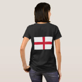 Dames Fleece Jogger met vlag van Engeland T-shirt (Achterkant volledig)