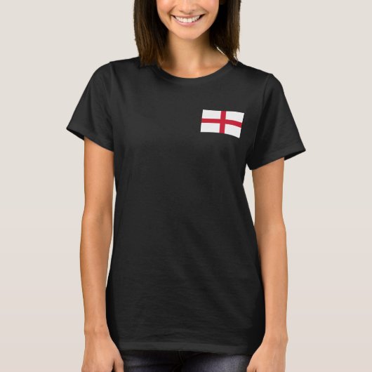 Dames Fleece Jogger met vlag van Engeland T-shirt (Voorkant)