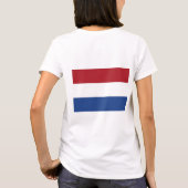 Dames Fleece Jogger met vlag van Nederland T-shirt (Achterkant)