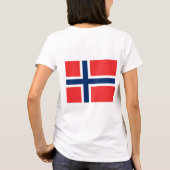 Dames Fleece Jogger met vlag van Noorwegen T-shirt (Achterkant)