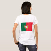 Dames Fleece Jogger met vlag van Portugal T-shirt (Achterkant volledig)