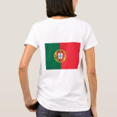 Dames Fleece Jogger met vlag van Portugal T-shirt (Achterkant)