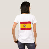 Dames Fleece Jogger met vlag van Spanje T-shirt (Achterkant volledig)
