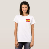 Dames Fleece Jogger met vlag van Spanje T-shirt (Voorkant volledig)