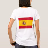 Dames Fleece Jogger met vlag van Spanje T-shirt (Achterkant)