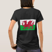Dames Fleece Jogger met vlag van Wales T-shirt (Achterkant)