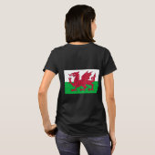 Dames Fleece Jogger met vlag van Wales T-shirt (Achterkant volledig)