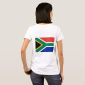 Dames Fleece Jogger met vlag van Zuid-Afrika T-shirt (Achterkant volledig)