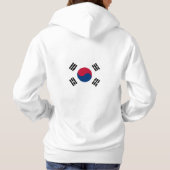 Dames Fleece Jogger met vlag van Zuid-Korea Hoodie (Achterkant)