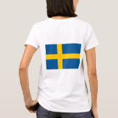 Dames Fleece Jogger met vlag van Zweden T-shirt (Achterkant)