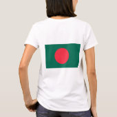 Dames fleece rits joggingbroek met vlag van Bangla T-shirt (Achterkant)