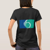 Dames fleece zip jogger met vlag van Ottawa T-shirt (Achterkant)