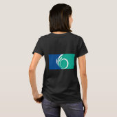 Dames fleece zip jogger met vlag van Ottawa T-shirt (Achterkant volledig)