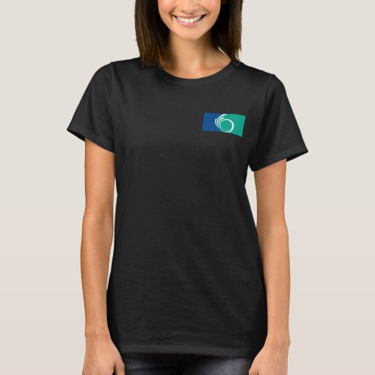 Dames fleece zip jogger met vlag van Ottawa T-shirt (Voorkant)