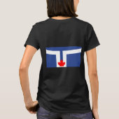 Dames fleece zip jogger met vlag van Toronto T-shirt (Achterkant)