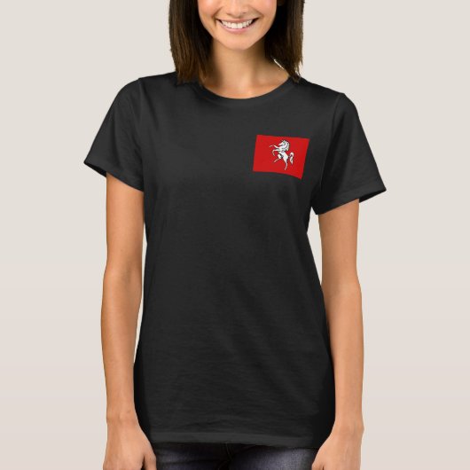 Dames fleece zip jogger, vlag van Kent County T-shirt (Voorkant)