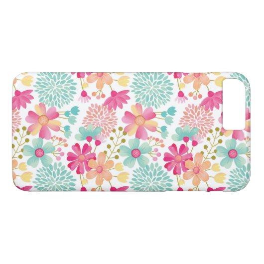 Dames Floral Apple iPhone 8 Plus Hoesje Protector (Achterkant (Horizontaal))