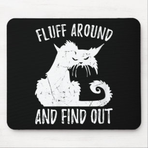 Dames Fluff Rond Grappige Sarcastische Kattenvrouw Muismat