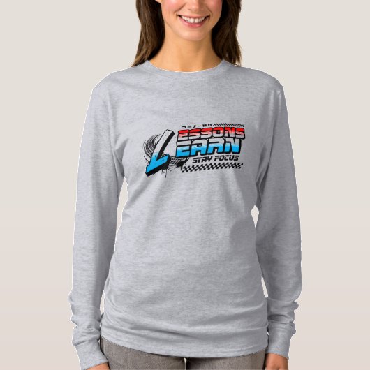 DAMES FOCUS LESSEN LEREN LANG SLEEVE TEE T-SHIRT (Voorkant)