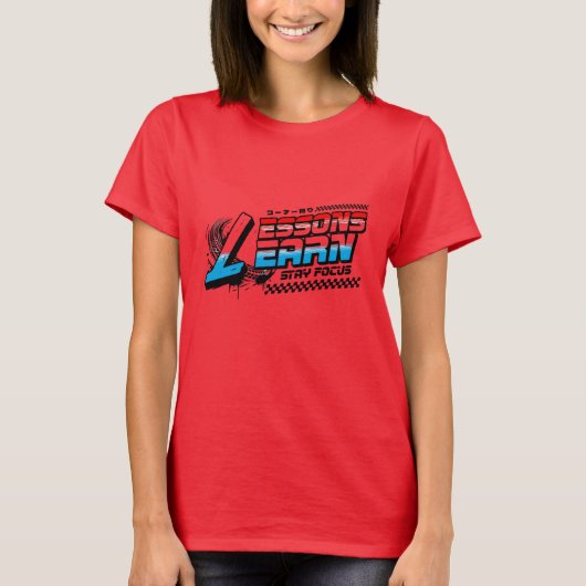 DAMES FOCUS LESSEN LEREN T-SHIRT  (Voorkant)