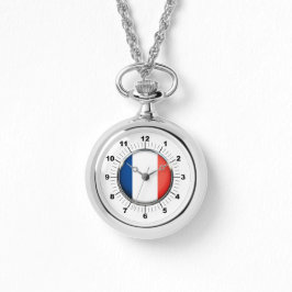 Dames Frankrijk Vlag Wraparound Zilver Horloge