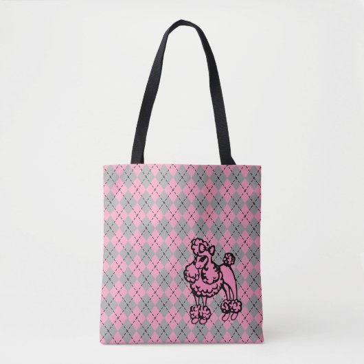 Dames Franse Poedel Tas Boodschappentas Cadeau (Voorkant)