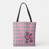 Dames Franse Poedel Tas Boodschappentas Cadeau (Achterkant)