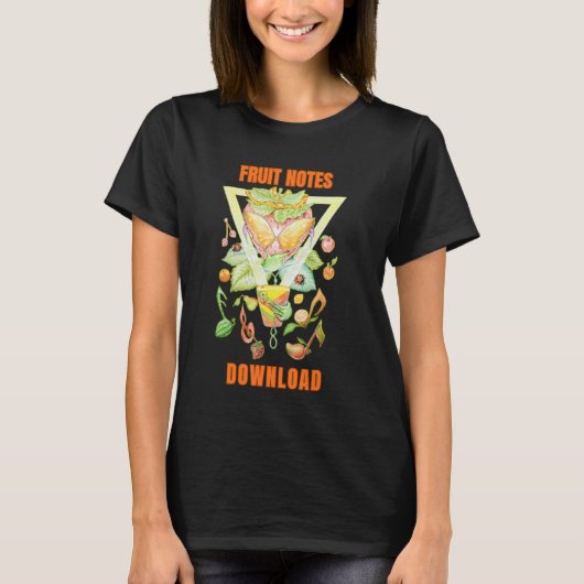 Dames Fruit Notes Ontworpen T-shirt (Voorkant)