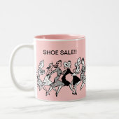 Dames Funny Shoe Shopping Coffee Mugs Tweekleurige Koffiemok (Links)