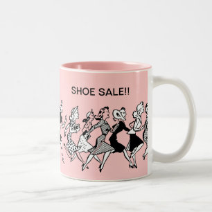 Dames Funny Shoe Shopping Coffee Mugs Tweekleurige Koffiemok