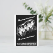 Dames Ga naar het dichtstbijzijnde recruitstation Briefkaart (Staand voorkant)