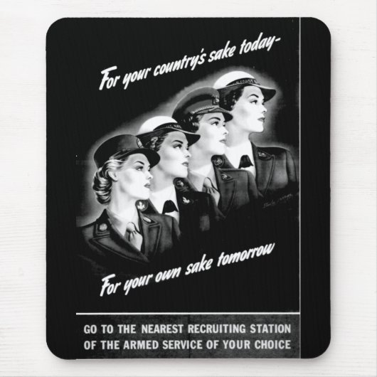 Dames Ga naar het dichtstbijzijnde recruitstation Muismat (Voorkant)