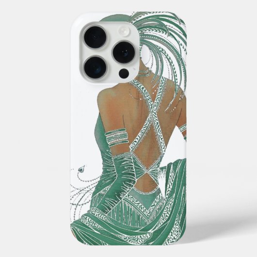 dames gaan groene kunst afdrukken Case-Mate iPhone case (Achterkant)