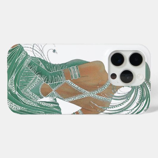 dames gaan groene kunst afdrukken Case-Mate iPhone case (Achterkant (horizontaal))