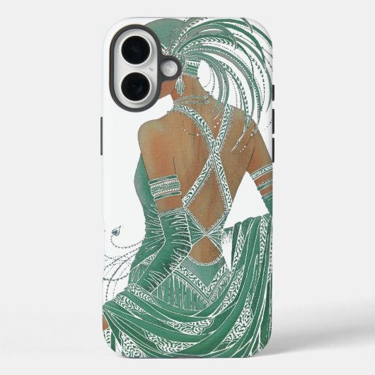 dames gaan groene kunst afdrukken Case-Mate iPhone case (Achterkant)