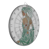  dames gaan groene kunst afdrukken dartbord (Voorkant Links)