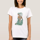  dames gaan groene kunst afdrukken t-shirt (Voorkant)