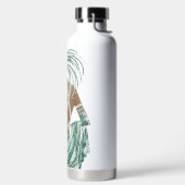 dames gaan groene kunst afdrukken waterfles (Links)