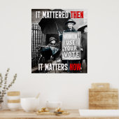 Dames! Gebruik je stem! Ongedateerd Poster (Keuken)