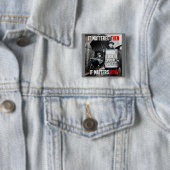 Dames! Gebruik je stem! Ongedateerd Vierkante Button 5,1 Cm (In situ)