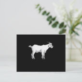 Dames geit met medisch mondmasker grappige geit briefkaart (Staand voorkant)