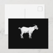 Dames geit met medisch mondmasker grappige geit briefkaart (Voorkant / Achterkant)