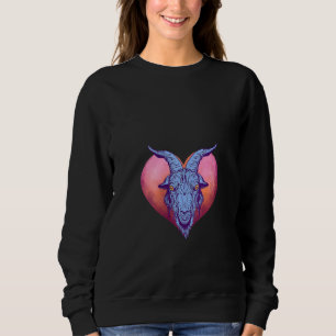 Dames geiten Baphome gothische kleding pentagram S Trui