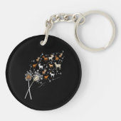 Dames Geiten Grappig Paardenbloem Wilde Bloem Bloe Sleutelhanger (Achterkant)