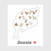 Dames Geiten Grappig Paardenbloem Wilde Bloem Bloe Sticker (Vel)