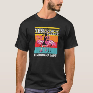 Dames Gekke Flamingo Dame Dier Vogel Grappig T-shirt