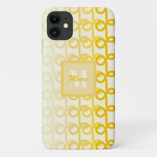 Dames gele minnaars gestreept Case-Mate iPhone case (Achterkant)