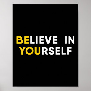 Dames Geloof In Jezelf Motivatie Citaat V-hals Poster