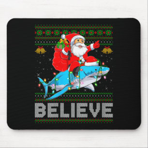 Dames Geloof Kerstmis Grappige Kerstman Ridding Ha Muismat
